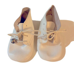 Baby Unisex Vintage leather Shoes White Size 20